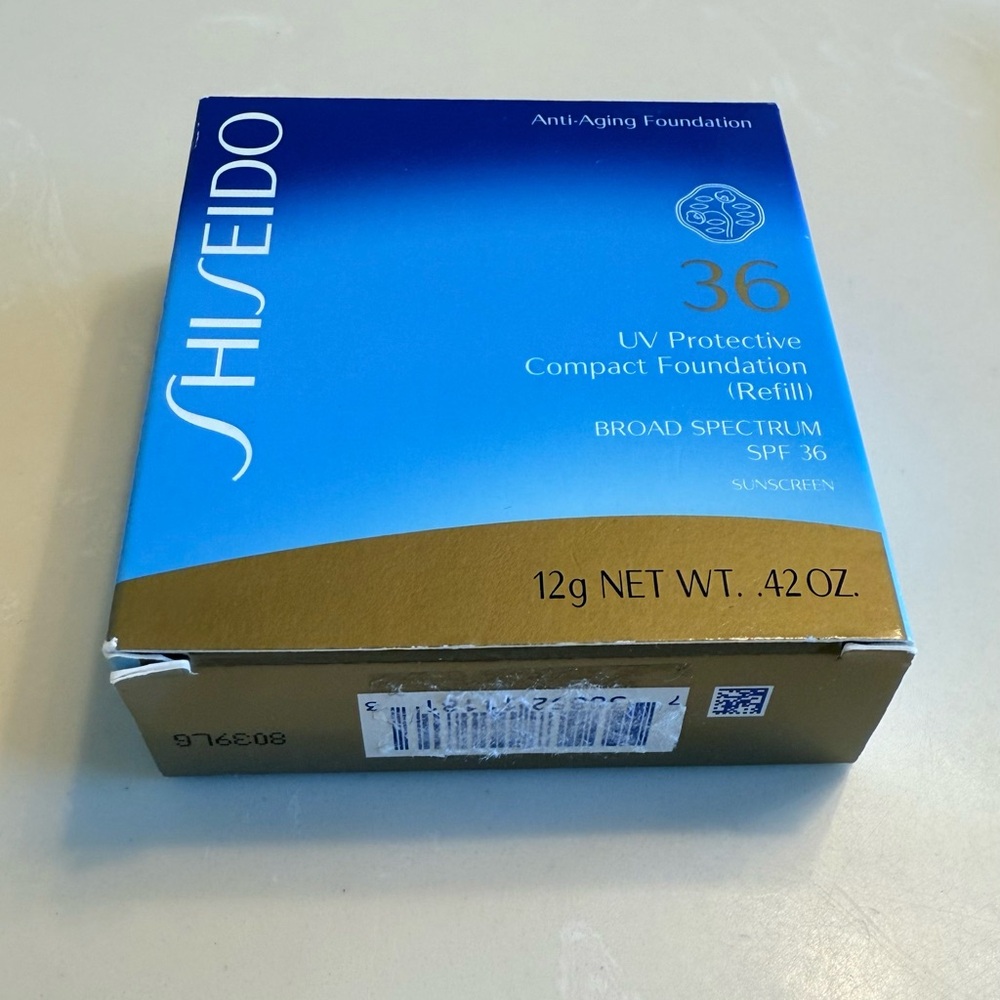 New In Box- Shiseido UV Protective Compact Foundation SPF 36 REFILL -Light Beige